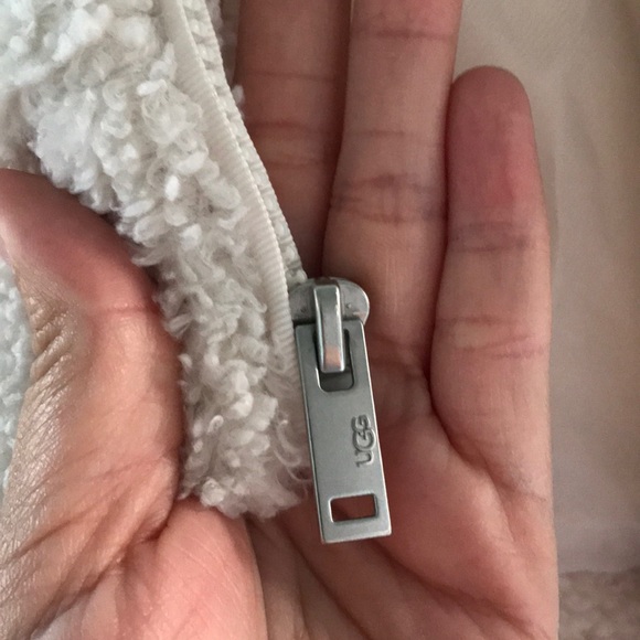 WOMENS UGG JACKELINE TEDDY BEAR JACKET CREAM ZIPUP - Picture 11 of 13